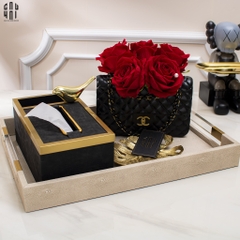 GIỎ CẮM HOA COMPOSITE BLACK CHANEL