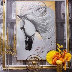 TRANH CANVAS BẠCH MÃ - WHITE HORSE 80X120CM