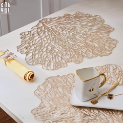 SET 2 PLACEMAT SEAWEED / GOLD