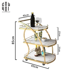 XE ĐẨY QUẦY BAR LAURENT - LAURENT BAR CART - WHITE