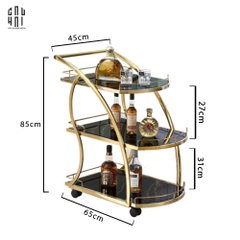 XE ĐẨY QUẦY BAR STANLEY - STANLEY BAR CART - BLACK