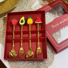 SET MUỖNG NĨA FRUIT 4PCS