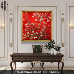 TRANH CANVAS SAKURA RED - KHUNG CỔ ĐIỂN