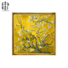 TRANH CANVAS SAKURA  YELLOW - KHUNG CỔ ĐIỂN