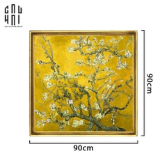 TRANH CANVAS SAKURA  YELLOW - KHUNG CỔ ĐIỂN