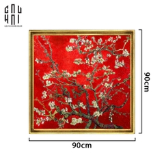 TRANH CANVAS SAKURA RED - KHUNG CỔ ĐIỂN