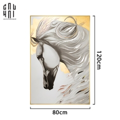 TRANH CANVAS BẠCH MÃ - WHITE HORSE 80X120CM