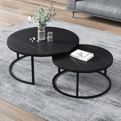 Bàn trà sofa đôi mặt đá đẹp hiện đại - BT 03