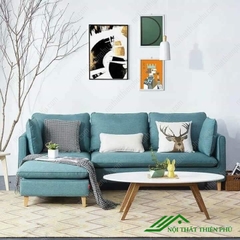 Sofa Góc Gỗ Tự Nhiên Bọc Nỉ Giá Rẻ - SF 25