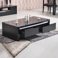 Bàn trà gỗ công nghiệp mặt kính giá rẻ - BT 40