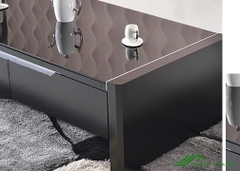 Bàn trà gỗ công nghiệp mặt kính giá rẻ - BT 40