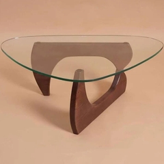 Bàn trà sofa chân gỗ Noguchi mặt kính - BT 12