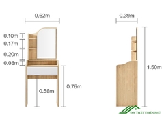 Bàn trang điểm nhỏ gọn thiết kế hiện đại - TD 19