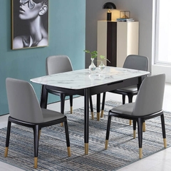 Bộ bàn ăn 6 ghế mặt đá hiện đại - BA 45