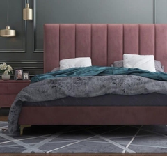 Giường ngủ bọc đệm nỉ cổ điển 1m6 - BD 08