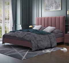 Giường ngủ bọc đệm nỉ cổ điển 1m6 - BD 08