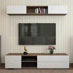 Kệ tivi kèm giá sách treo tường đẹp - TV 26