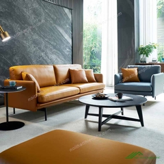 Sofa Da Cao Cấp Khung Gỗ Tự Nhiên - SF 92