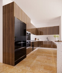 Tủ bếp inox cánh kính - TB 27