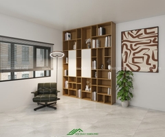 Mẫu tủ kệ trang trí hiện đại chất liệu gỗ công nghiệp - TT 04