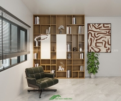 Mẫu tủ kệ trang trí hiện đại chất liệu gỗ công nghiệp - TT 04