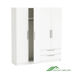 Tủ Quần Áo 4 Cánh Mở Màu Trắng Thanh Lịch - QA 57
