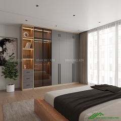 Tủ quần áo cánh kính  - TK 12
