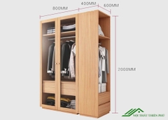 Tủ quần áo thiết kế hiện đại gỗ mdf - QA 11