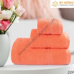 Bộ 3 khăn cotton cao cấp màu hồng phấn