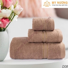 Bộ 3 khăn cotton cao cấp màu hồng phấn