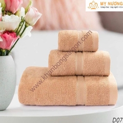 Bộ 3 khăn cotton cao cấp màu hồng phấn