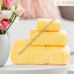 Bộ 3 khăn cotton cao cấp màu hồng cam