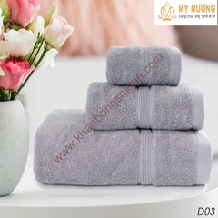 Bộ 3 khăn cotton cao cấp màu hồng cam