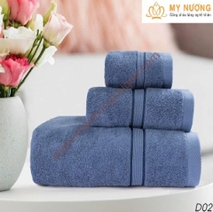 Bộ 3 khăn cotton cao cấp màu hồng cam