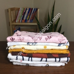 COMBO Bộ 8 khăn Khăn xô tắm 4 lớp in hình xuất Nhật cao cấp