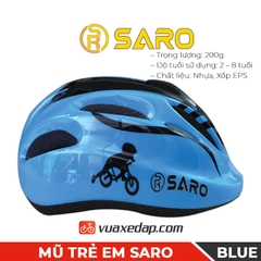 Mũ bảo hiểm xe đạp trẻ em SARO có đèn cảnh báo