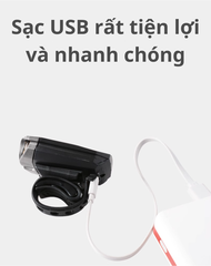 Đèn trước xe đạp GIANT 300 Lumen Pin 1500mAh, Vỏ chất liệu ABS, nhỏ gọn, di động và có thể sạc lại bằng USB