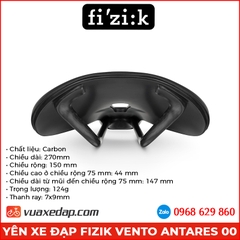 Yên xe đạp Fizik Vento Antares 00 (Carbon)