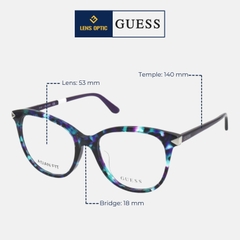 Gọng kính thép không gỉ Unisex, nam nữ GUESS GU2667F 53 083 chính hãng - LensOptic