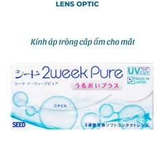 Kính áp tròng SEED dùng 2 tuần không màu -2 Week Pure, lens mắt trong suốt có độ cận-Lens Optic