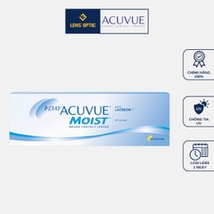 Kính áp tròng Acuvue Moist loại dùng 1 ngày, 1Day Acuvue Moist, lens cận trong suốt
