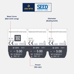 SEED MonthlyPure moisture, Kính áp tròng 1 tháng không màu độ -0.50 đến -12.00 - Lens Optic