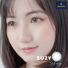 Kính áp tròng 1 ngày màu Suzy Gray Clalen iris, lens mắt màu xám có độ cận - Lens Optic