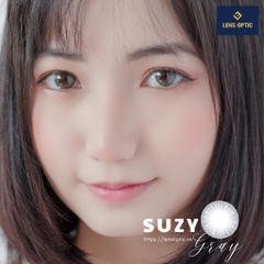 Kính áp tròng 1 ngày màu Suzy Gray Clalen iris, lens mắt màu xám có độ cận - Lens Optic