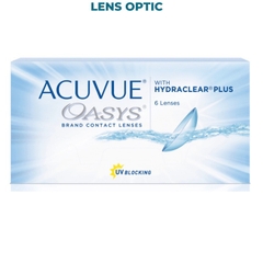 Kính áp tròng Acuvue Oasys 2 Week Hydraclear Plus, lens trong suốt dùng 2 tuần - Lens Optic