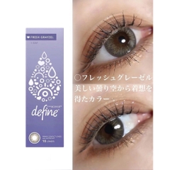 Kính áp tròng Acuvue Define Fresh Grayzel, lens mắt cận dùng 1 ngày màu xám - Lens Optic