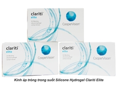 Kính áp tròng Silicone Hydrogel Clariti Elite, lens trong suốt dùng 1 tháng