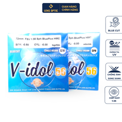 Tròng kính chống ánh sáng xanh Vidol Bluecut 1.56 hmc