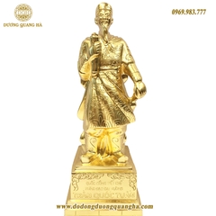 Tượng Trần Hưng Đạo Đồng Đỏ Thiếp Vàng 9999 Cao 38cm