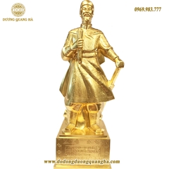 Tượng Trần Hưng Đạo Đồng Đỏ Thiếp Vàng 9999 Cao 70 cm